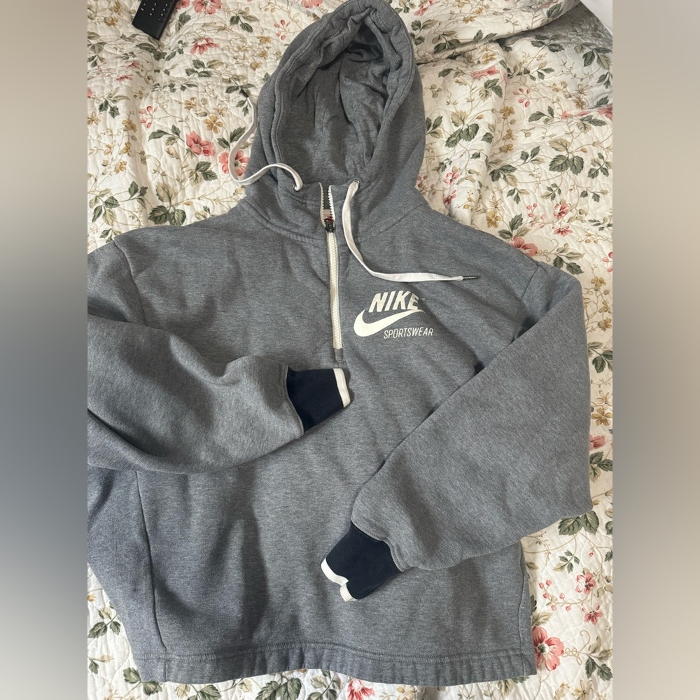 Nike sportswear cropped quarter zip hoodie